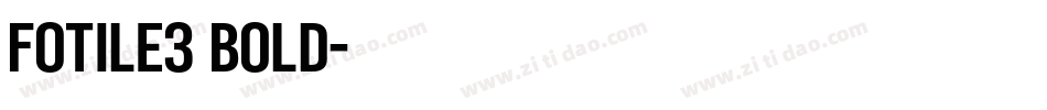 FOTILE3 Bold字体转换